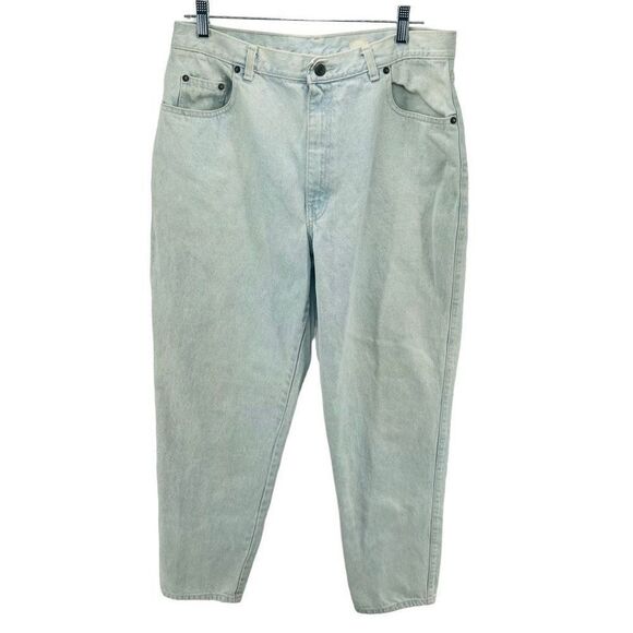 Sasson vintage balloon Denim Mom Jeans Wide Leg Crop Ankle High Rise Light Wash - Picture 1 of 10